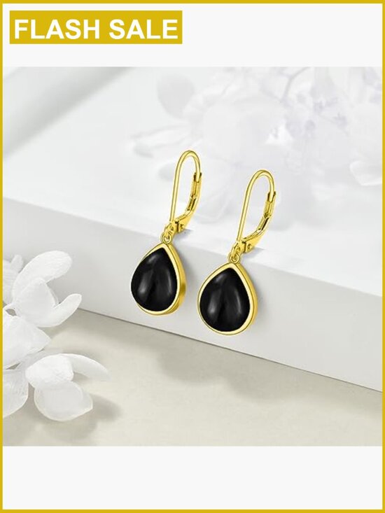 Sterling Silver Teardrop Post Earrings Genuine Gemstone, 46  Sterling Silver Teardrop Gemstone Earrings 925 Post Back